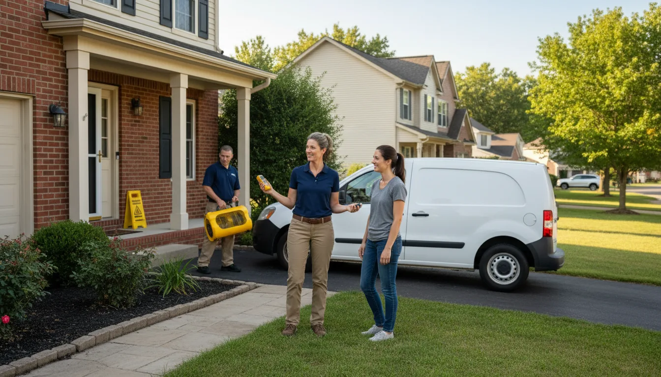 Residential water damage restoration in Clinton, PA